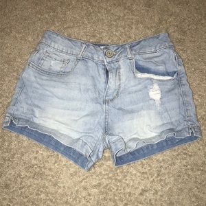 Slightly Distressed Jean Shorts. SIZE 3